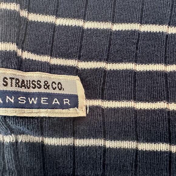 Levi‎ Strauss Pullover Short Sleeve Blue Stripe Shirt XL - Picture 9 of 9